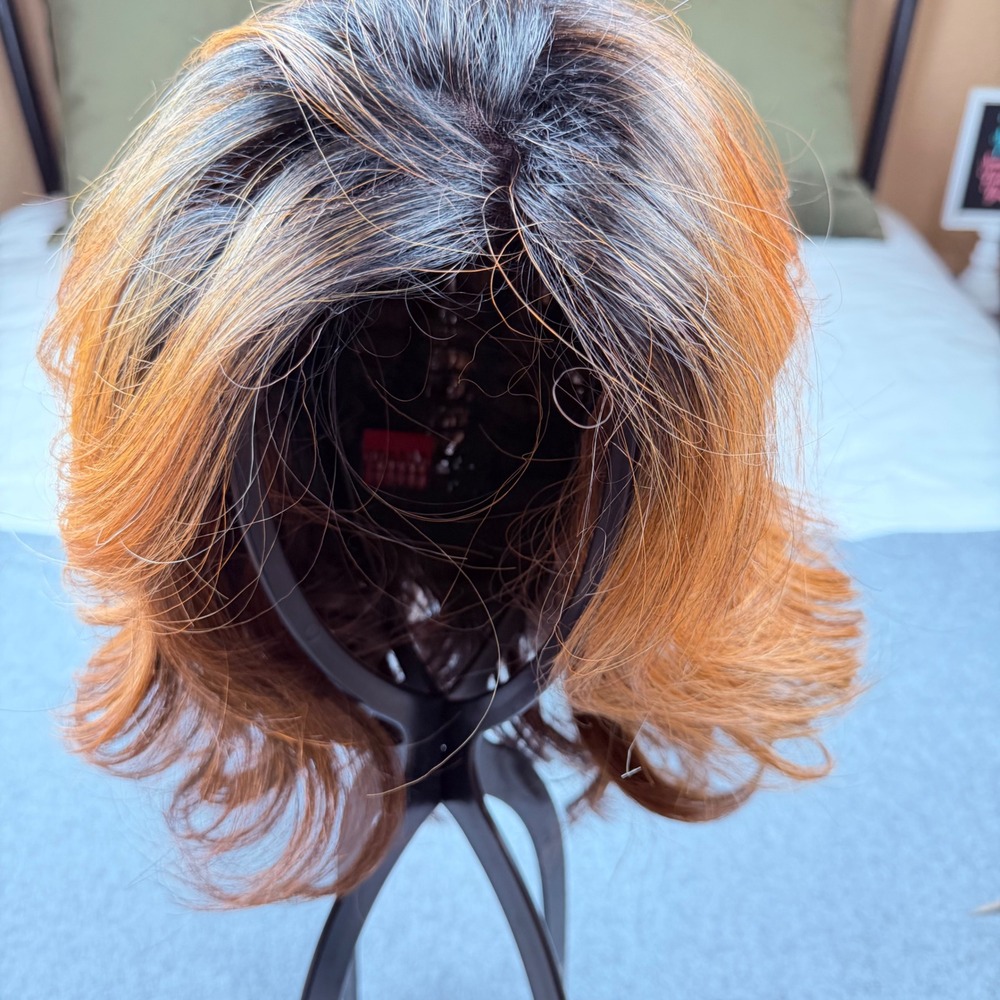 Vanessa by Fifth Avenue Wavy Ombre Copper Synthetic Heat Wave Fiber Wig